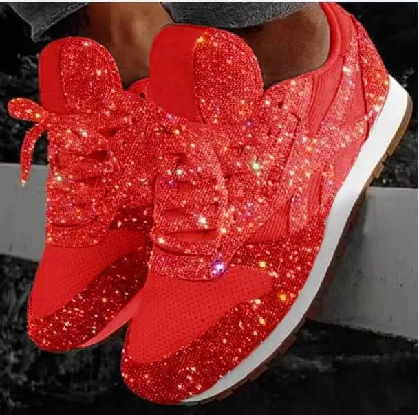 Glitter Chunky Sneakers for Women – Height-Boosting Stylish Footwear