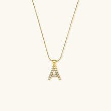 Load image into Gallery viewer, Gold-Finished Initial Necklace with Freshwater Pearls – Customizable Personalized Jewelry for Women
