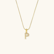 Load image into Gallery viewer, Gold-Finished Initial Necklace with Freshwater Pearls – Customizable Personalized Jewelry for Women
