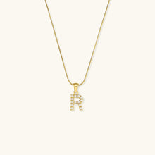 Load image into Gallery viewer, Gold-Finished Initial Necklace with Freshwater Pearls – Customizable Personalized Jewelry for Women
