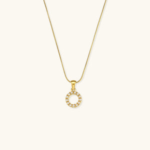 Gold-Finished Initial Necklace with Freshwater Pearls – Customizable Personalized Jewelry for Women
