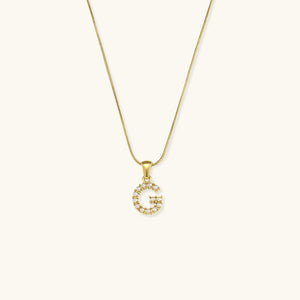 Gold-Finished Initial Necklace with Freshwater Pearls – Customizable Personalized Jewelry for Women