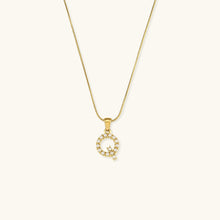 Load image into Gallery viewer, Gold-Finished Initial Necklace with Freshwater Pearls – Customizable Personalized Jewelry for Women
