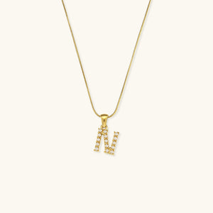 Gold-Finished Initial Necklace with Freshwater Pearls – Customizable Personalized Jewelry for Women