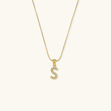 Load image into Gallery viewer, Gold-Finished Initial Necklace with Freshwater Pearls – Customizable Personalized Jewelry for Women

