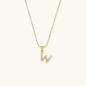 Gold-Finished Initial Necklace with Freshwater Pearls – Customizable Personalized Jewelry for Women