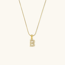 Load image into Gallery viewer, Gold-Finished Initial Necklace with Freshwater Pearls – Customizable Personalized Jewelry for Women
