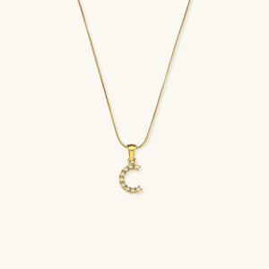 Gold-Finished Initial Necklace with Freshwater Pearls – Customizable Personalized Jewelry for Women