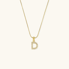 Load image into Gallery viewer, Gold-Finished Initial Necklace with Freshwater Pearls – Customizable Personalized Jewelry for Women
