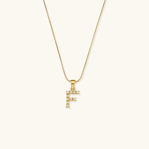 Gold-Finished Initial Necklace with Freshwater Pearls – Customizable Personalized Jewelry for Women