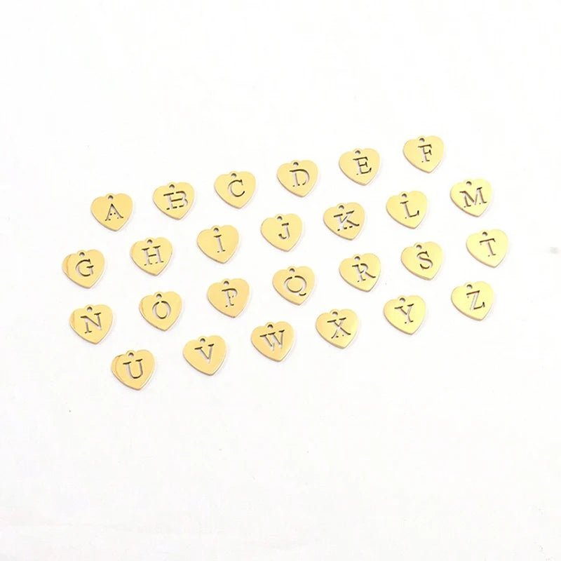 Gold Choker Necklace with Heart Initial Pendant – Personalized Paperclip Chain Jewelry for Women