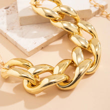 Load image into Gallery viewer, Gold Chunky Cuban Link Choker Necklace – Bold Statement Jewelry for Women, Adjustable Length 40+5cm
