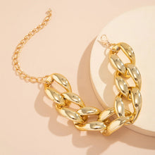 Load image into Gallery viewer, Gold Chunky Cuban Link Choker Necklace – Bold Statement Jewelry for Women, Adjustable Length 40+5cm
