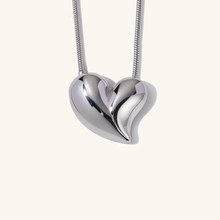 Load image into Gallery viewer, Gold Heart Pendant Necklace – 18k Gold-Plated Stainless Steel, Waterproof, Elegant Jewelry for Women
