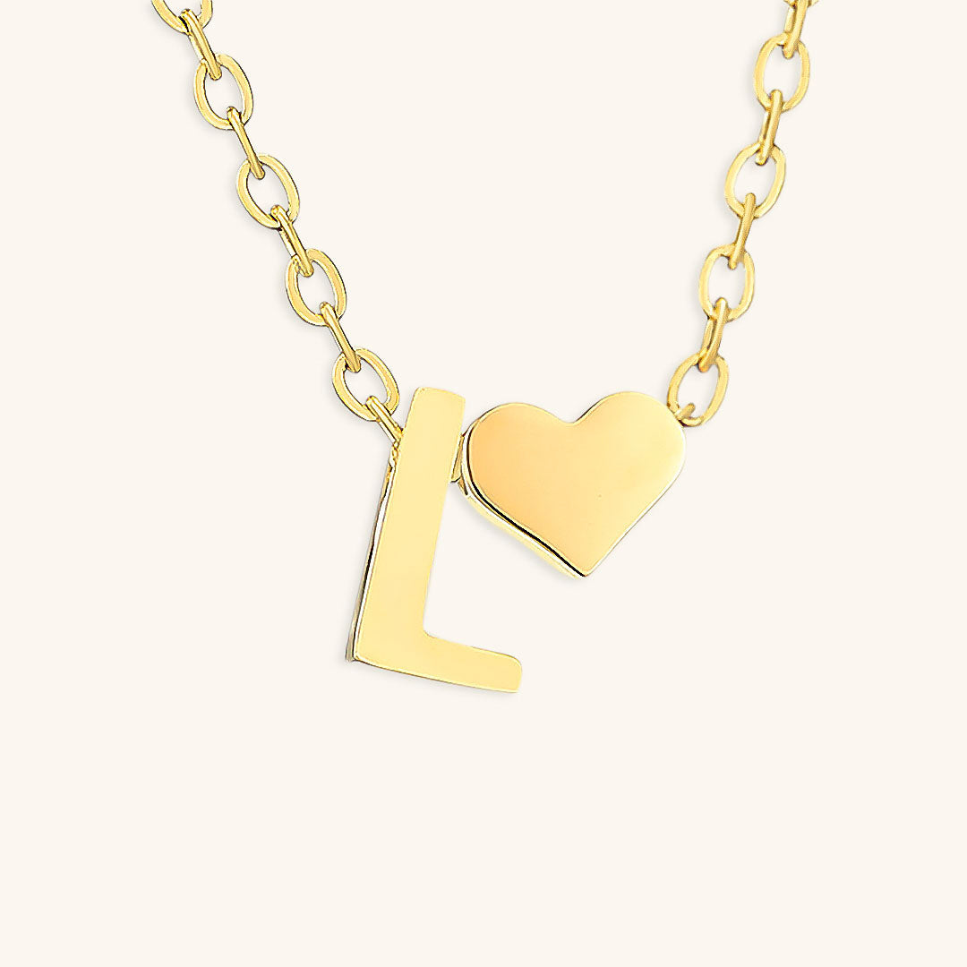 Gold Initial Necklace for Women - Personalized 14k Gold Plated Jewelry, Hypoallergenic and Water Resistant