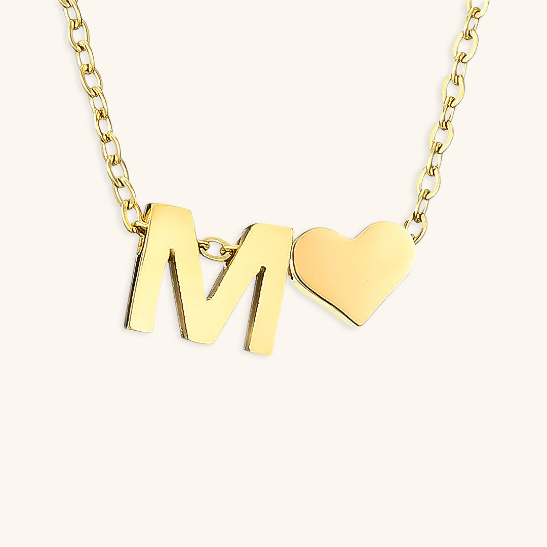 Gold Initial Necklace for Women - Personalized 14k Gold Plated Jewelry, Hypoallergenic and Water Resistant