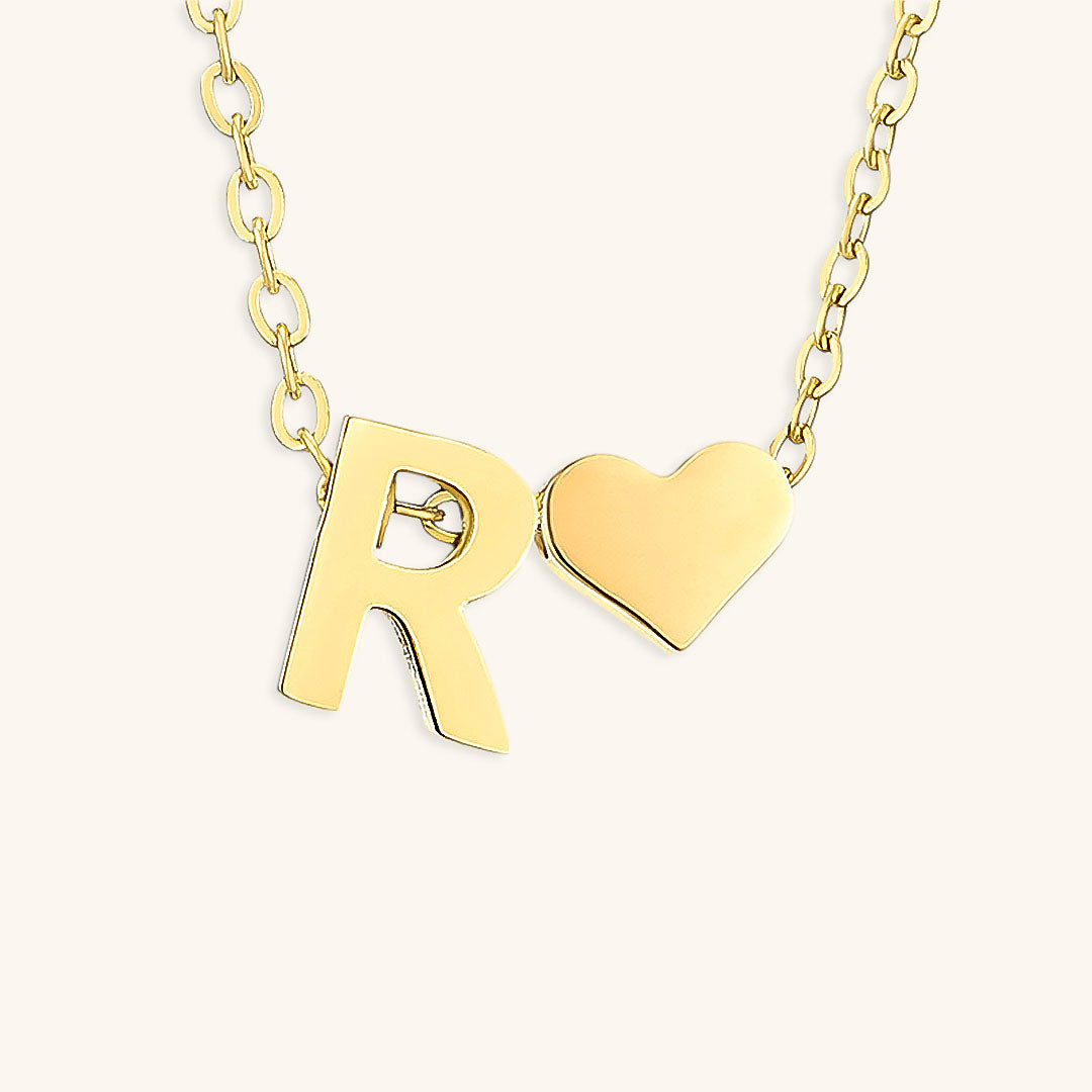 Gold Initial Necklace for Women - Personalized 14k Gold Plated Jewelry, Hypoallergenic and Water Resistant
