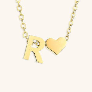 Gold Initial Necklace for Women - Personalized 14k Gold Plated Jewelry, Hypoallergenic and Water Resistant