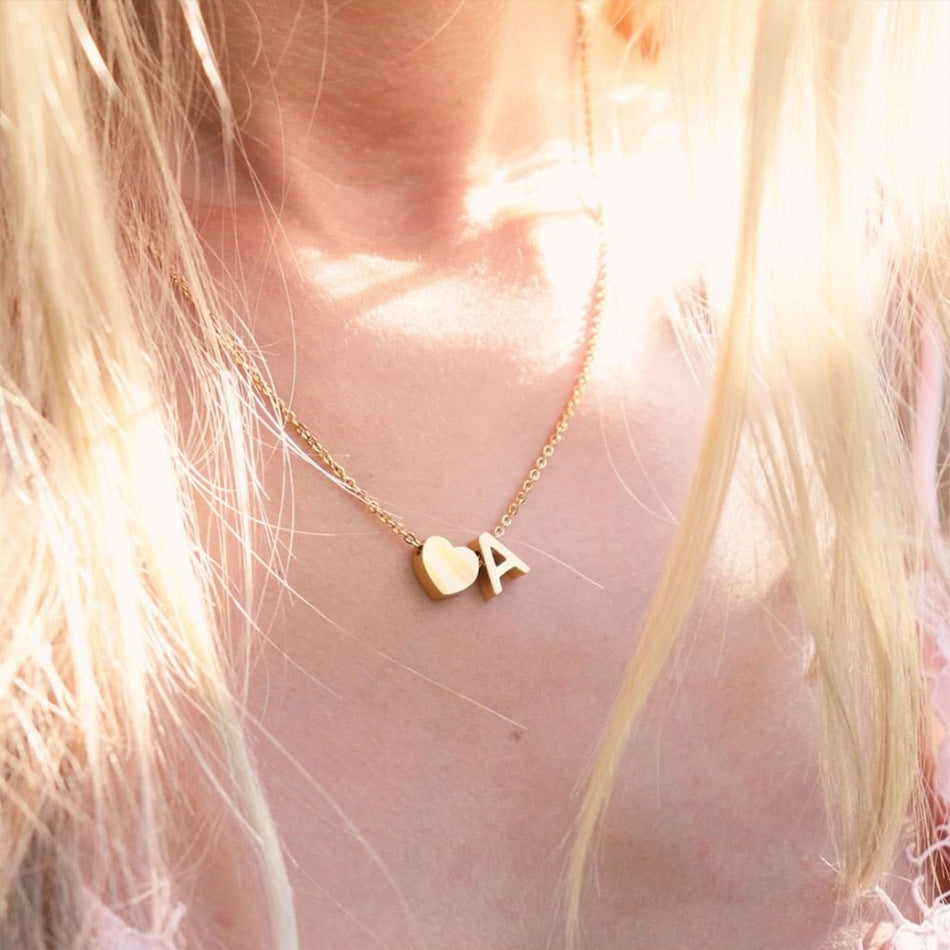 Gold Initial Necklace for Women - Personalized 14k Gold Plated Jewelry, Hypoallergenic and Water Resistant