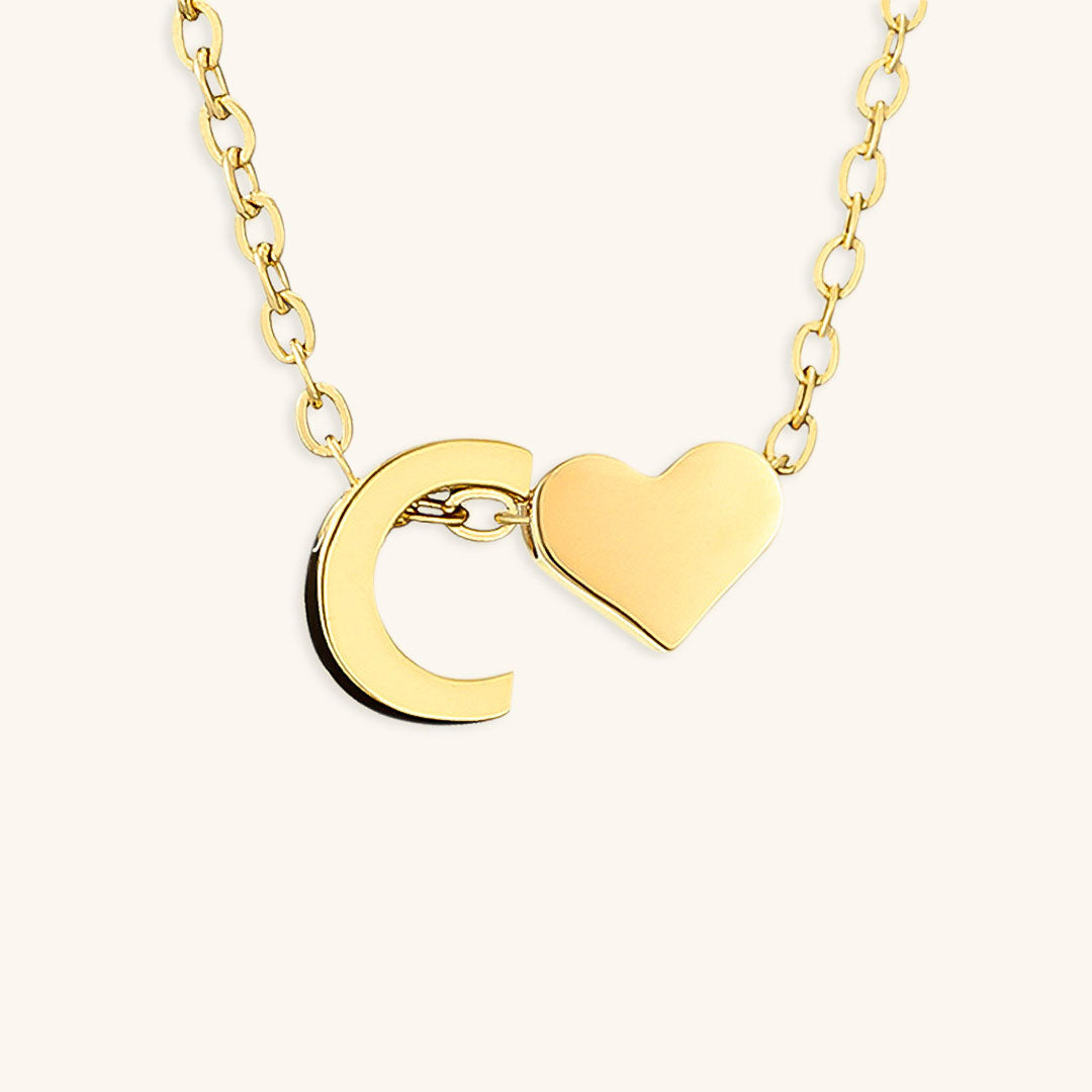 Gold Initial Necklace for Women - Personalized 14k Gold Plated Jewelry, Hypoallergenic and Water Resistant