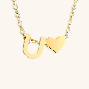 Gold Initial Necklace for Women - Personalized 14k Gold Plated Jewelry, Hypoallergenic and Water Resistant