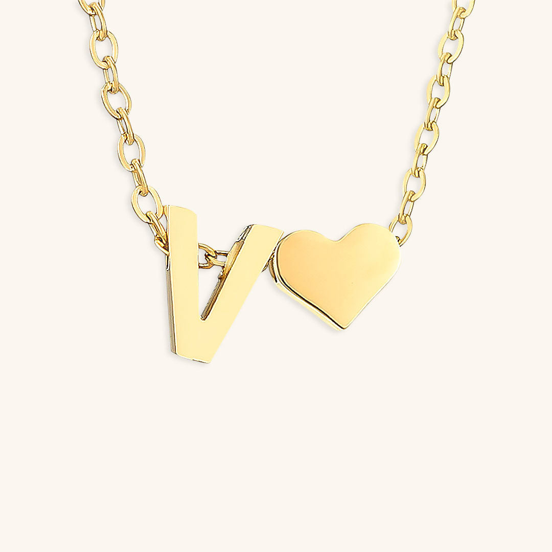 Gold Initial Necklace for Women - Personalized 14k Gold Plated Jewelry, Hypoallergenic and Water Resistant