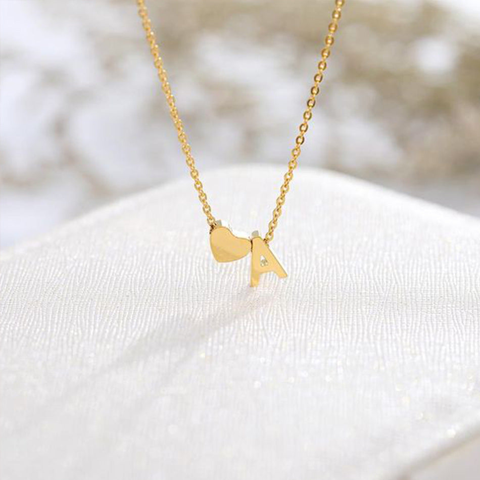 Gold Initial Necklace for Women - Personalized 14k Gold Plated Jewelry, Hypoallergenic and Water Resistant