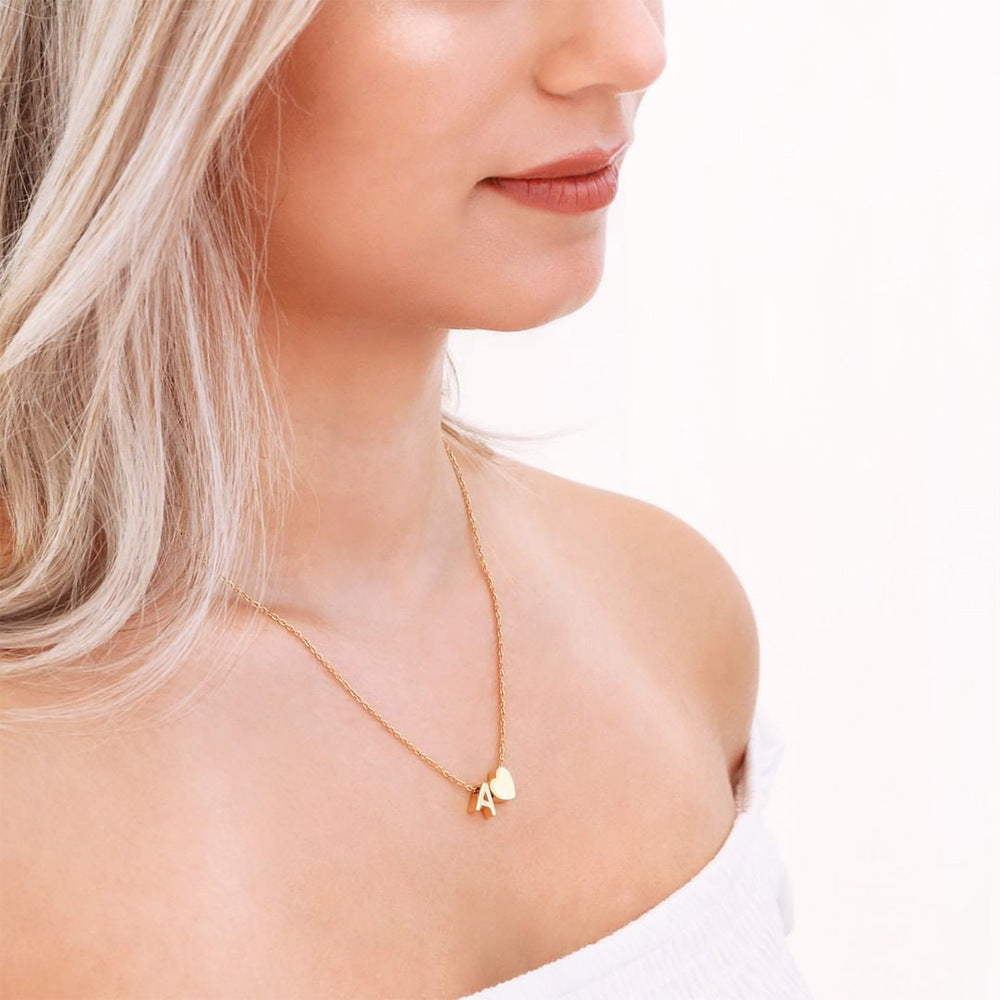 Gold Initial Necklace for Women - Personalized 14k Gold Plated Jewelry, Hypoallergenic and Water Resistant