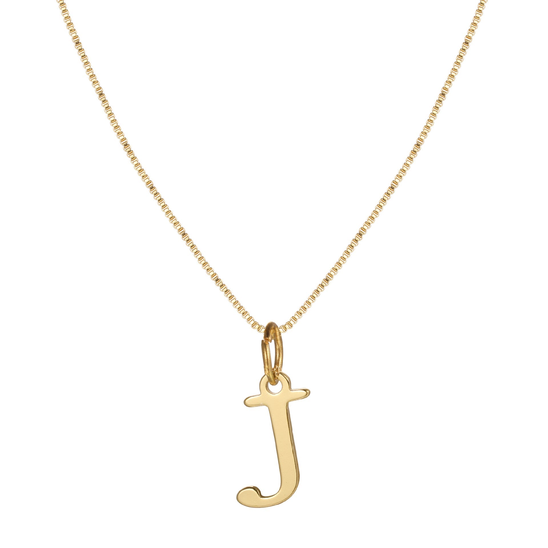 Gold Initial Necklace for Women, 14k Gold-Plated Minimal Serif Design, Adjustable Length Everyday Accessory