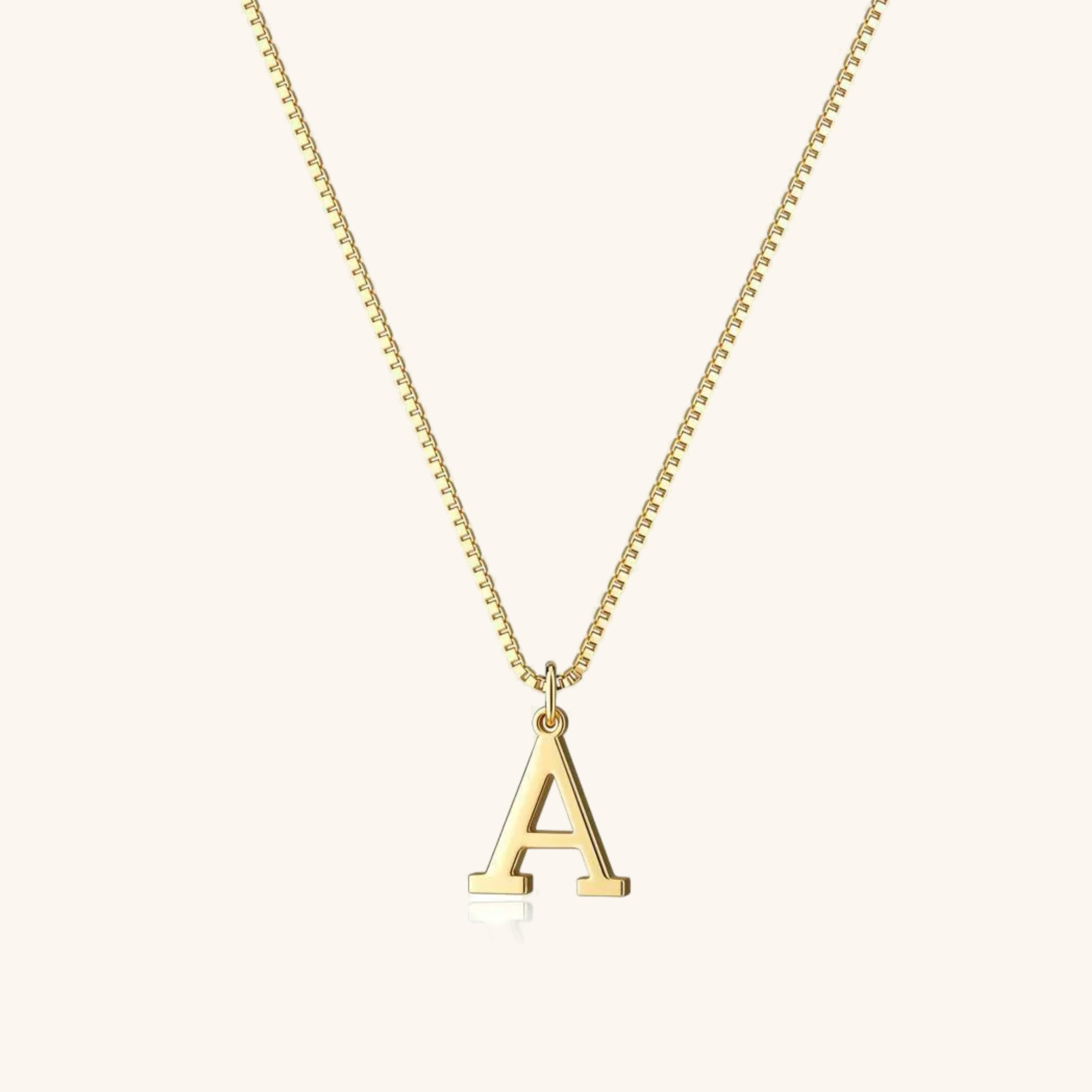 Gold Initial Necklace for Women – Hypoallergenic Stainless Steel with 14k Gold Plating, 16-Inch Chain