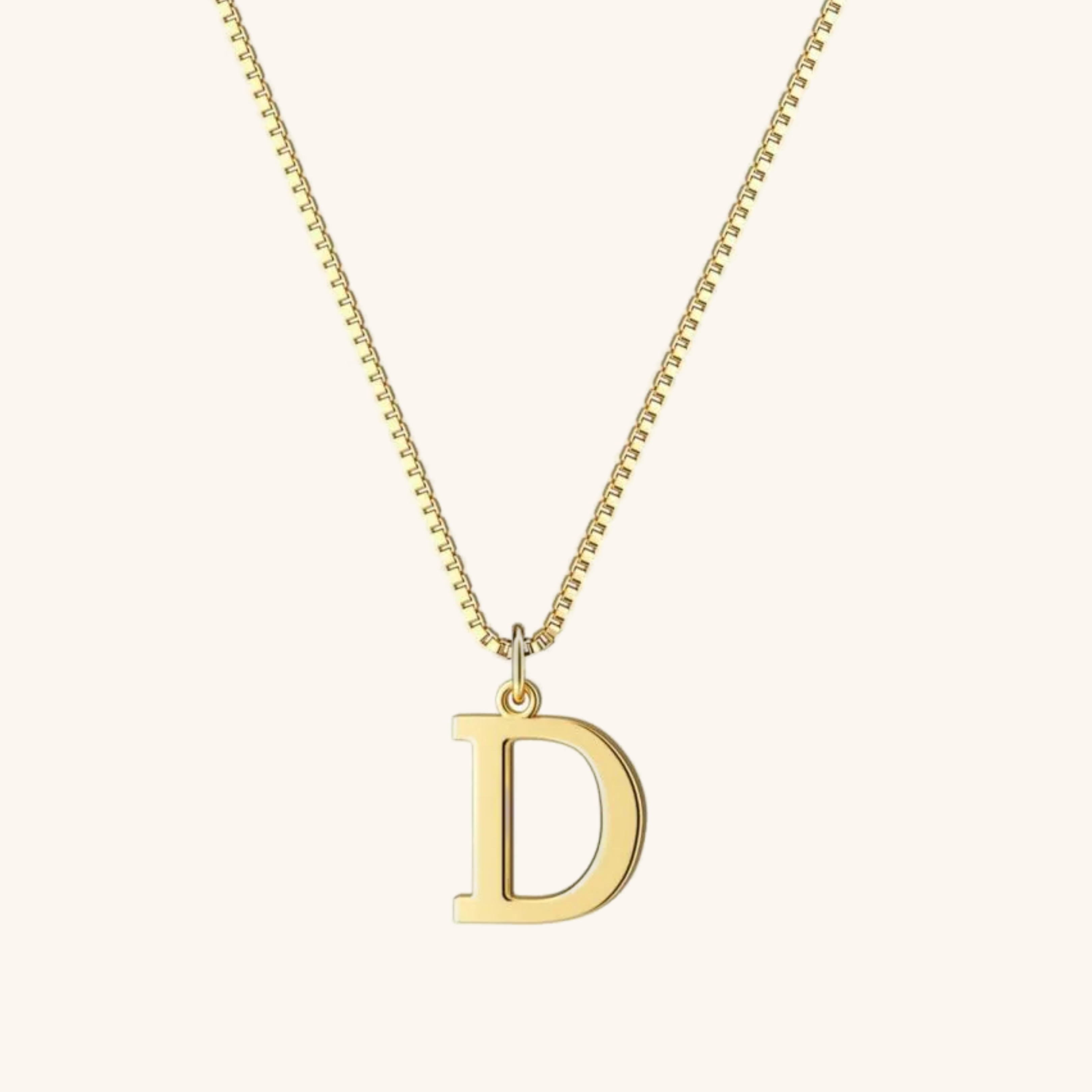 Gold Initial Necklace for Women – Hypoallergenic Stainless Steel with 14k Gold Plating, 16-Inch Chain