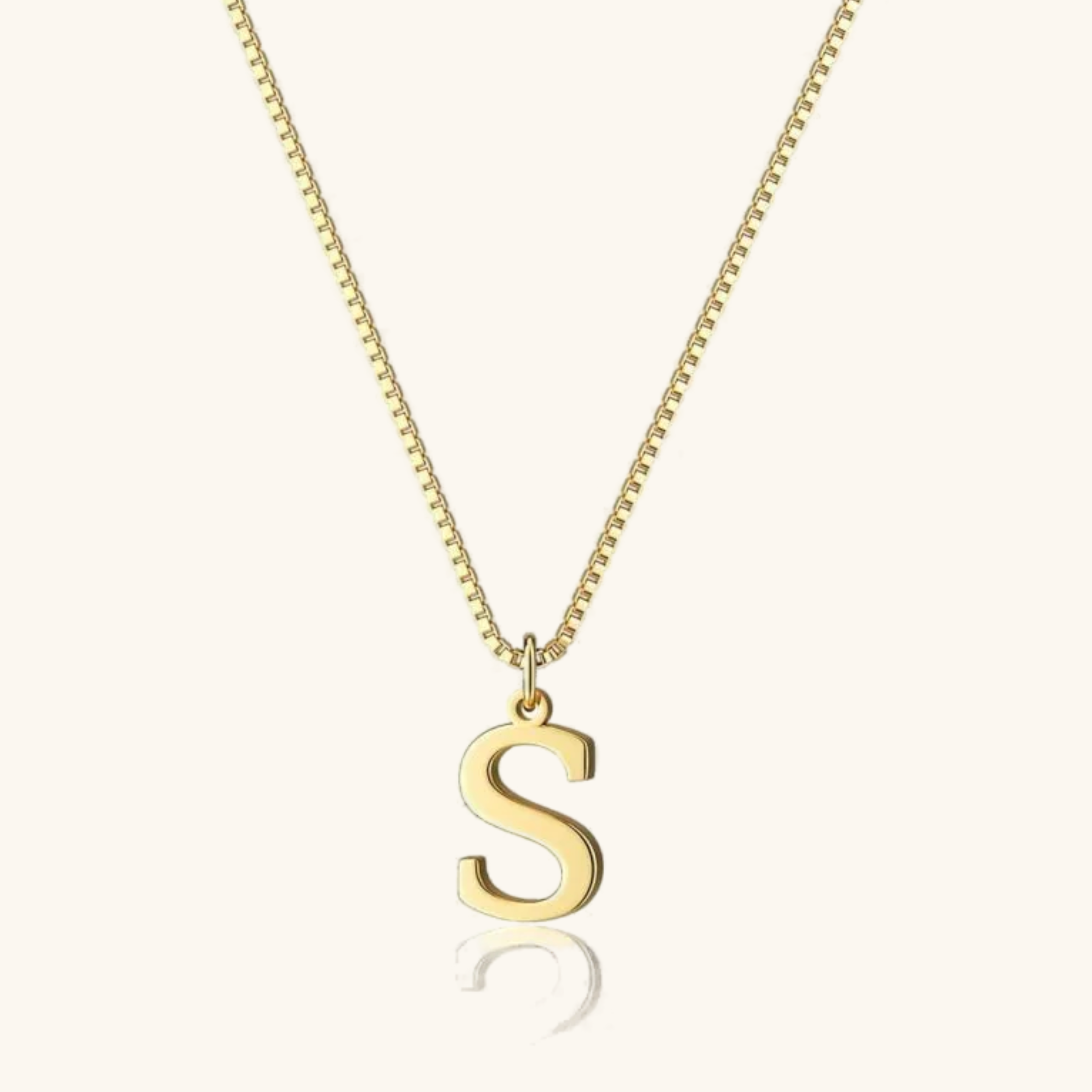Gold Initial Necklace for Women – Hypoallergenic Stainless Steel with 14k Gold Plating, 16-Inch Chain