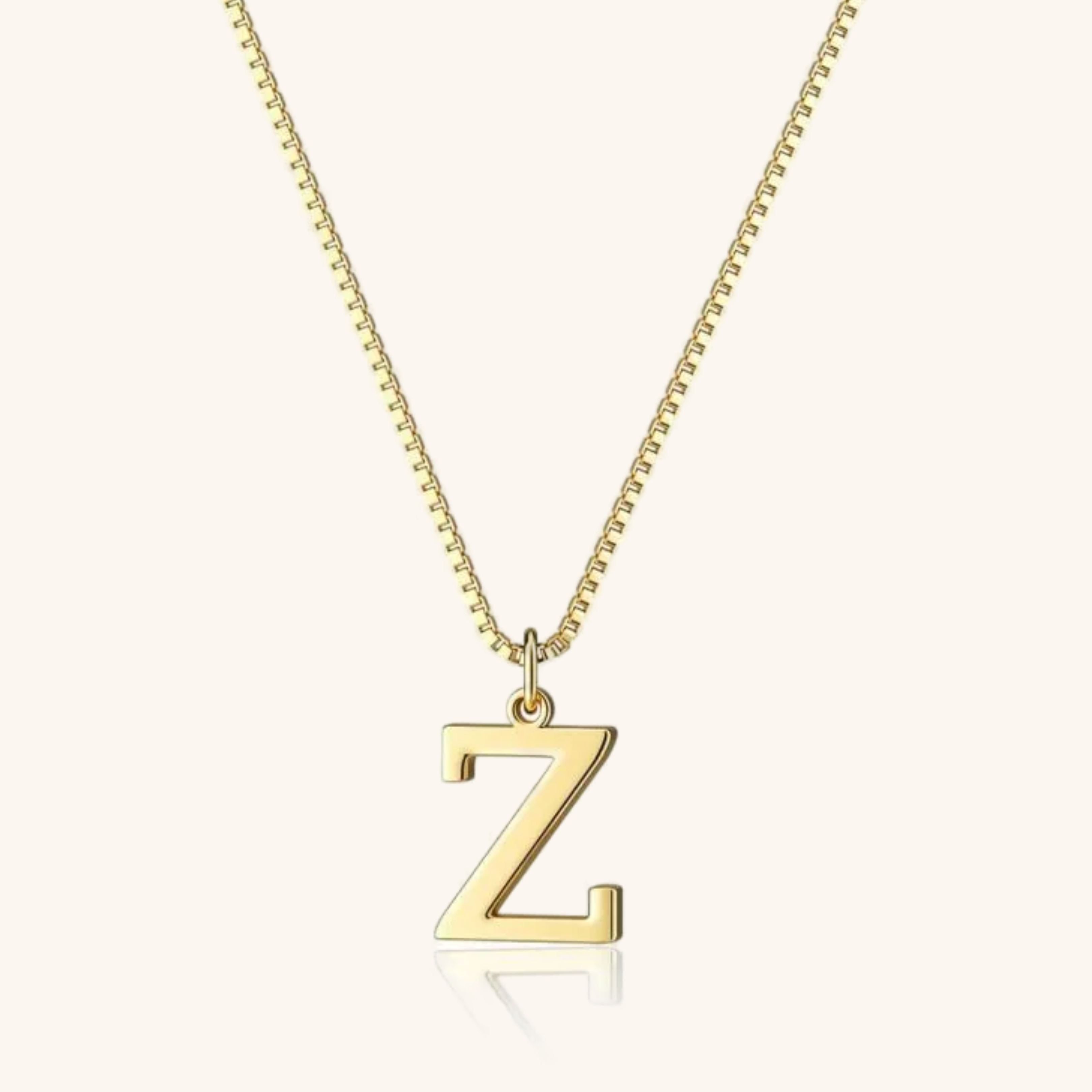 Gold Initial Necklace for Women – Hypoallergenic Stainless Steel with 14k Gold Plating, 16-Inch Chain