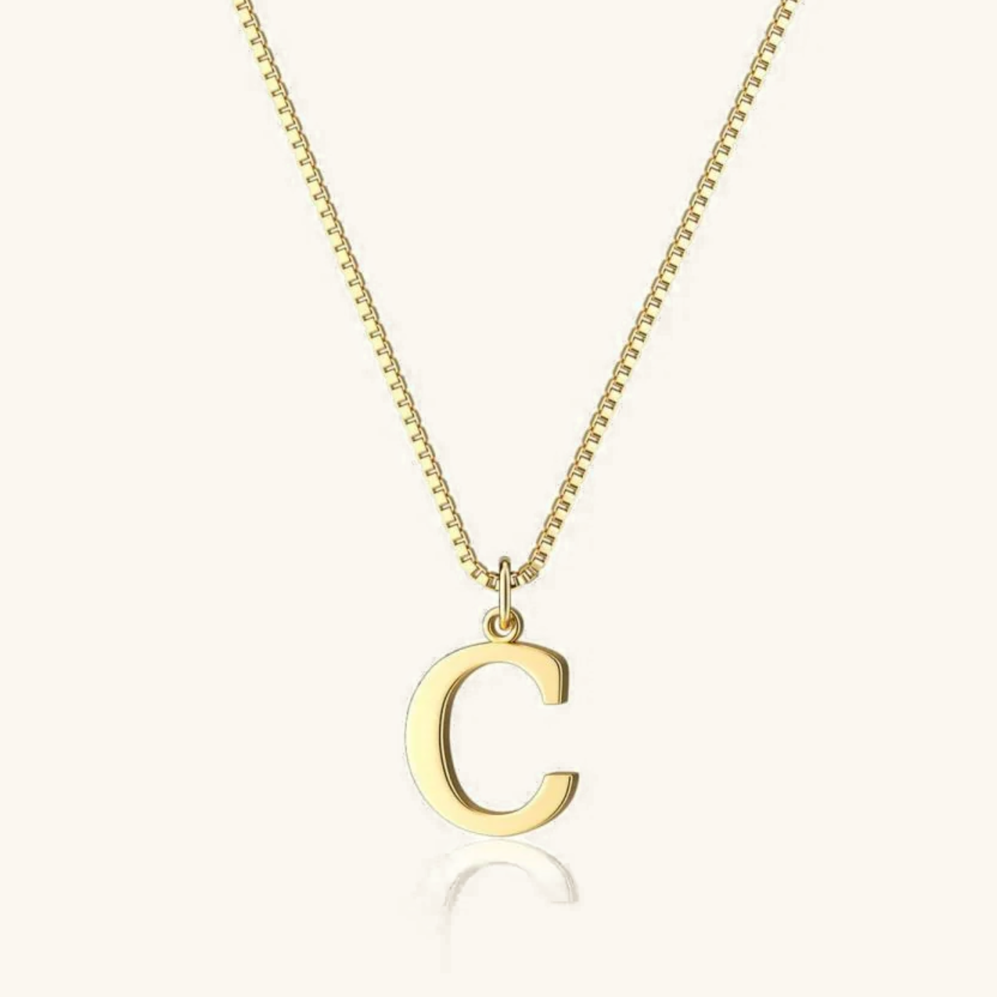 Gold Initial Necklace for Women – Hypoallergenic Stainless Steel with 14k Gold Plating, 16-Inch Chain