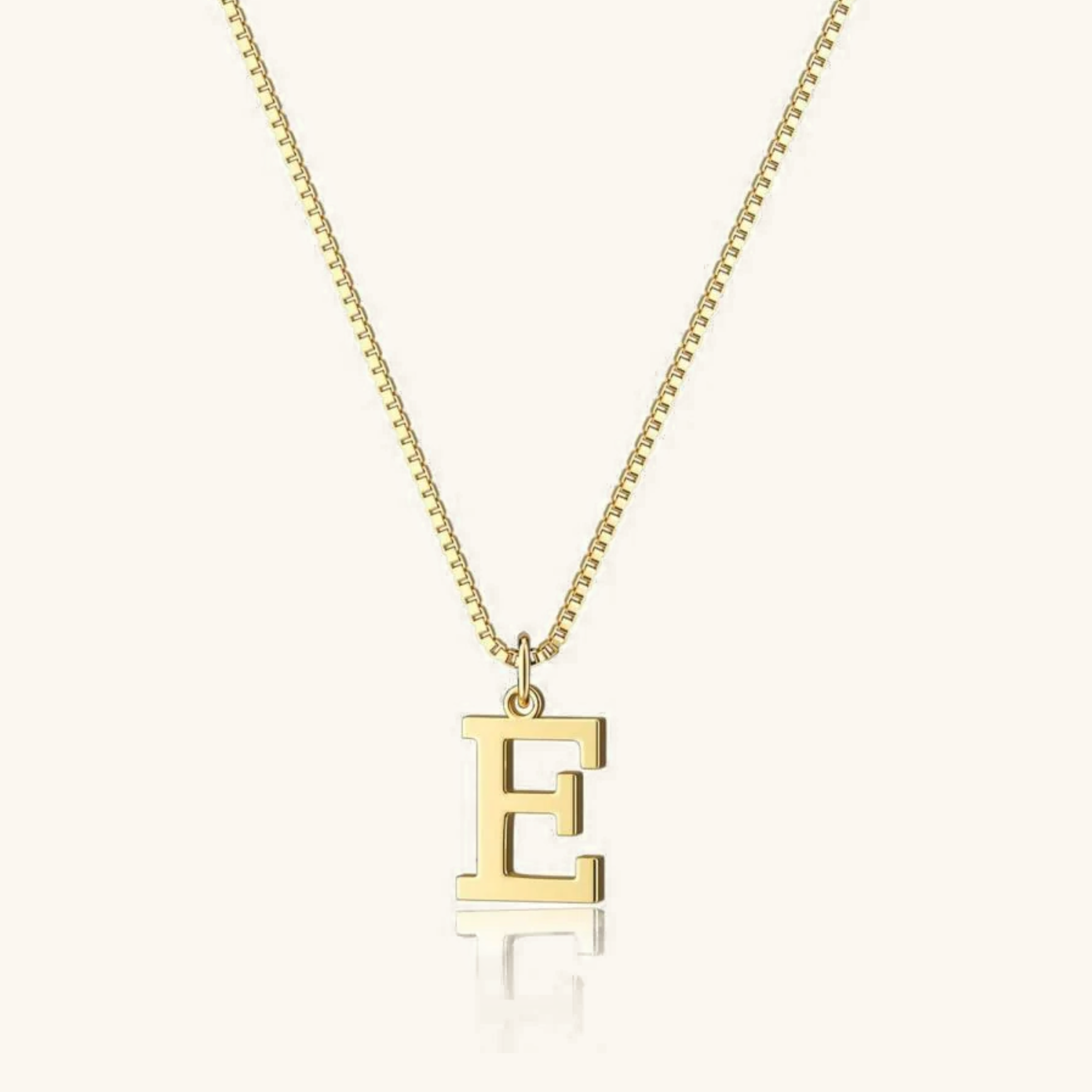 Gold Initial Necklace for Women – Hypoallergenic Stainless Steel with 14k Gold Plating, 16-Inch Chain