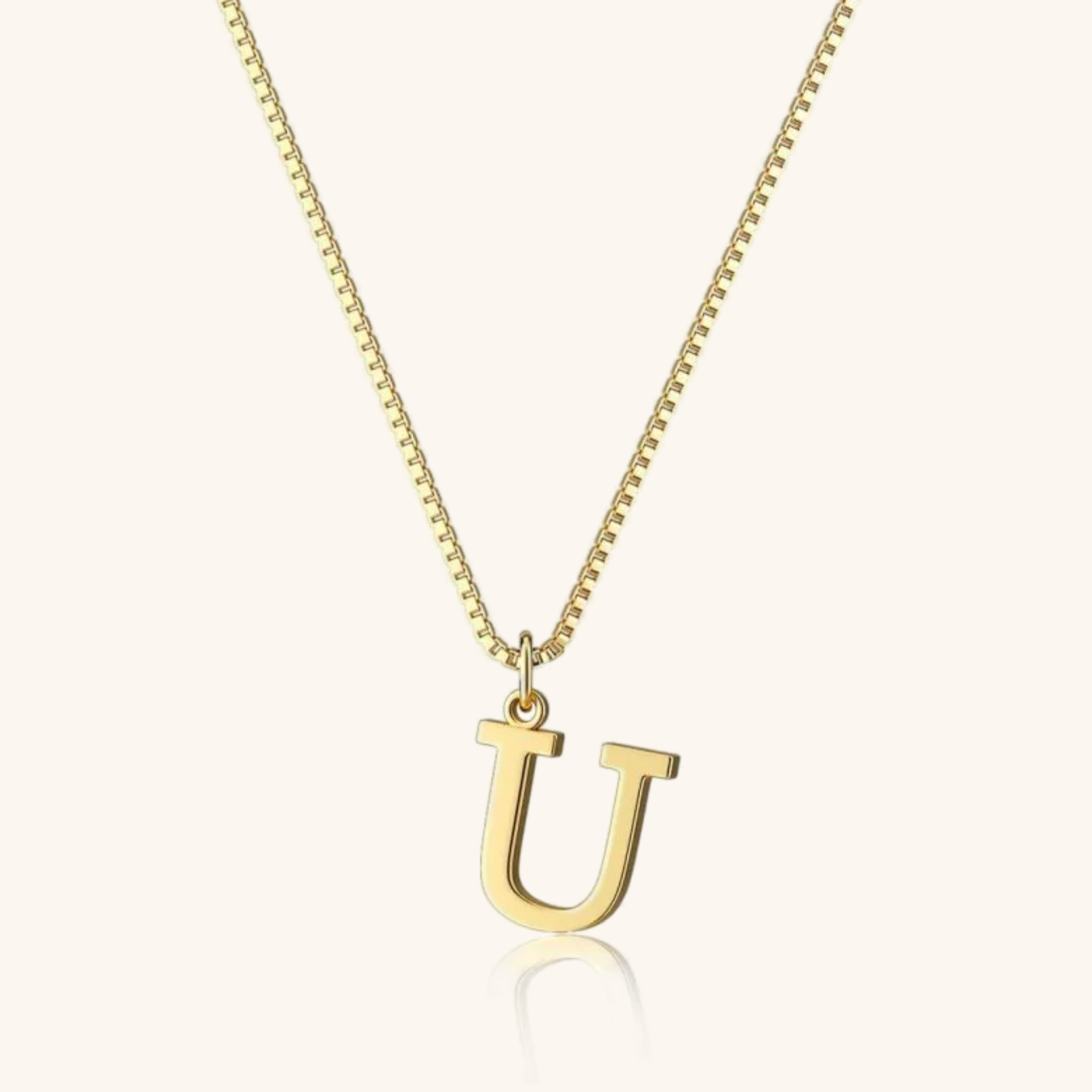 Gold Initial Necklace for Women – Hypoallergenic Stainless Steel with 14k Gold Plating, 16-Inch Chain
