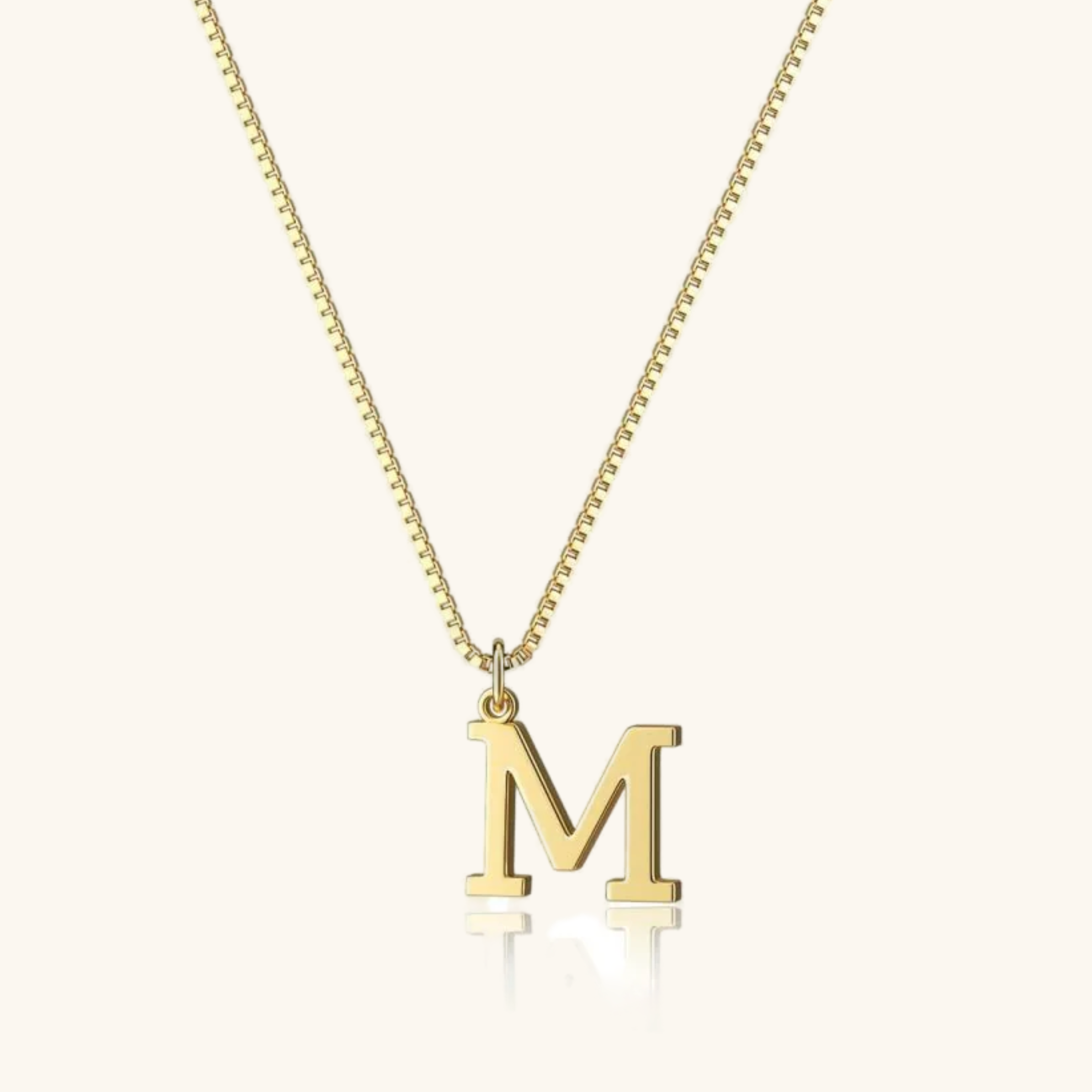 Gold Initial Necklace for Women – Hypoallergenic Stainless Steel with 14k Gold Plating, 16-Inch Chain