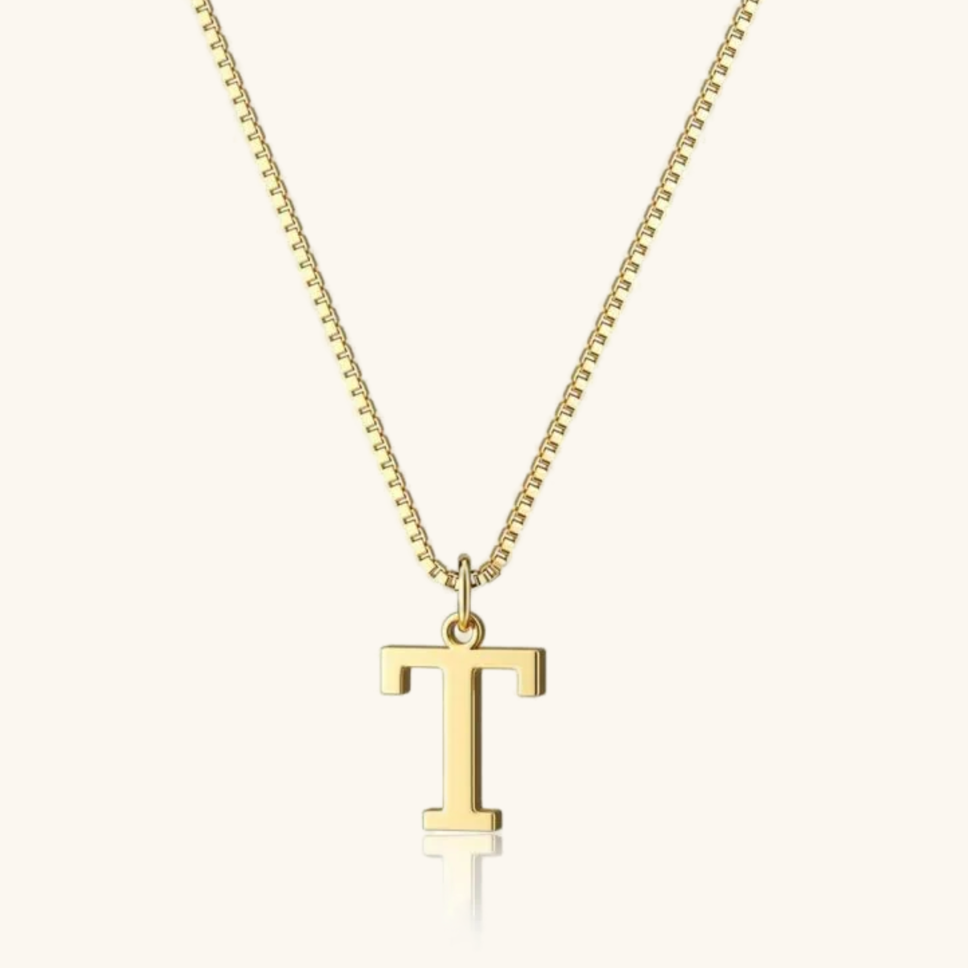Gold Initial Necklace for Women – Hypoallergenic Stainless Steel with 14k Gold Plating, 16-Inch Chain