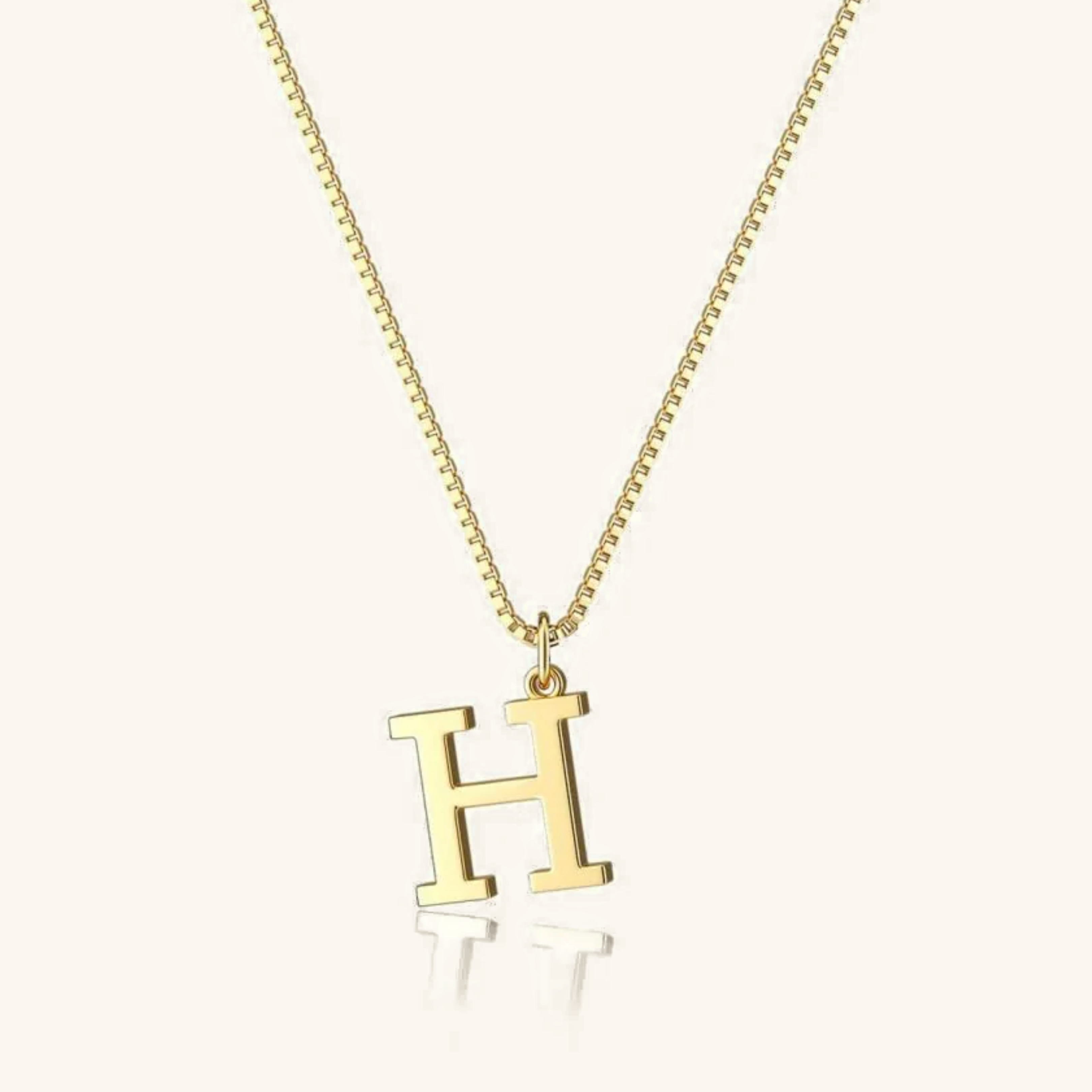 Gold Initial Necklace for Women – Hypoallergenic Stainless Steel with 14k Gold Plating, 16-Inch Chain