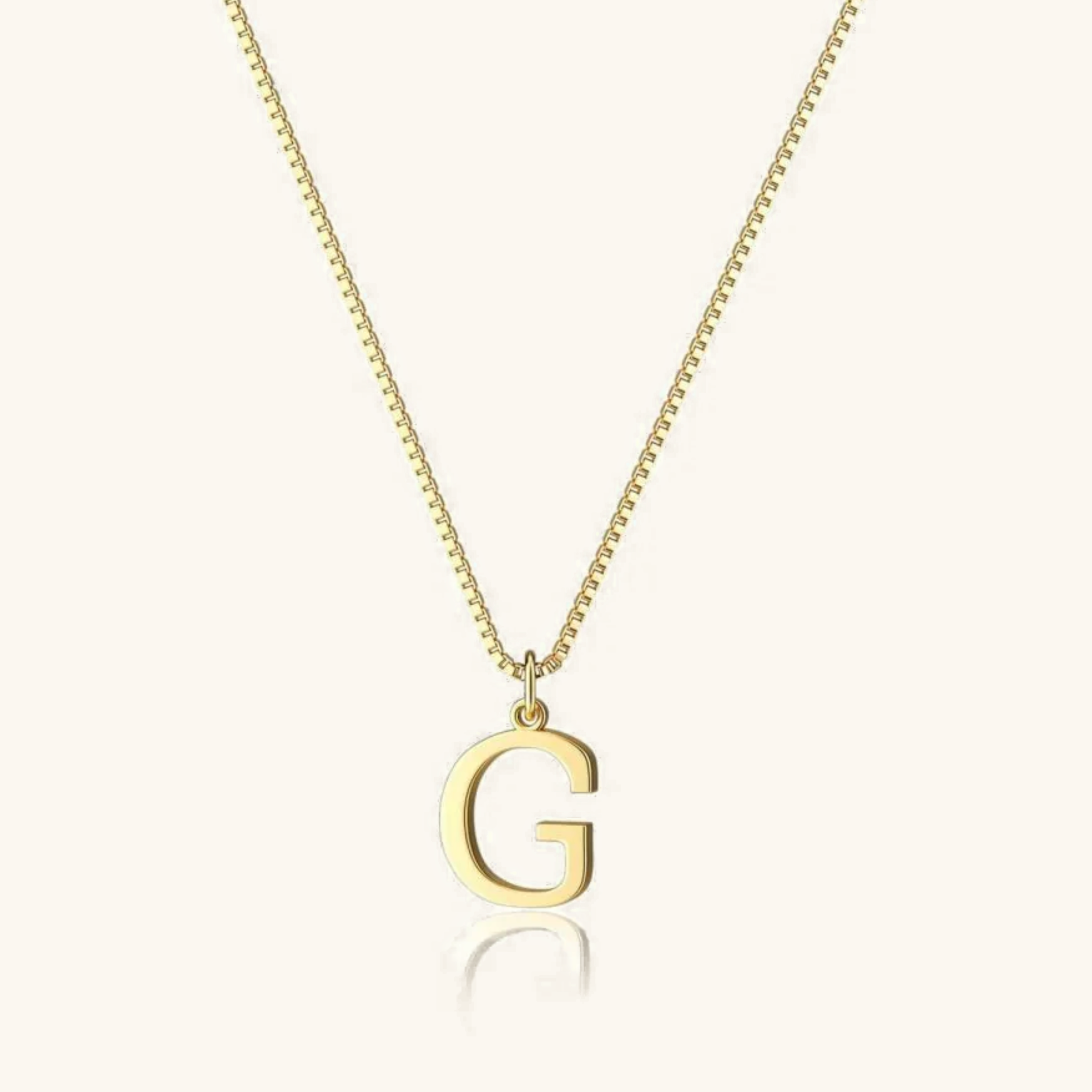 Gold Initial Necklace for Women – Hypoallergenic Stainless Steel with 14k Gold Plating, 16-Inch Chain