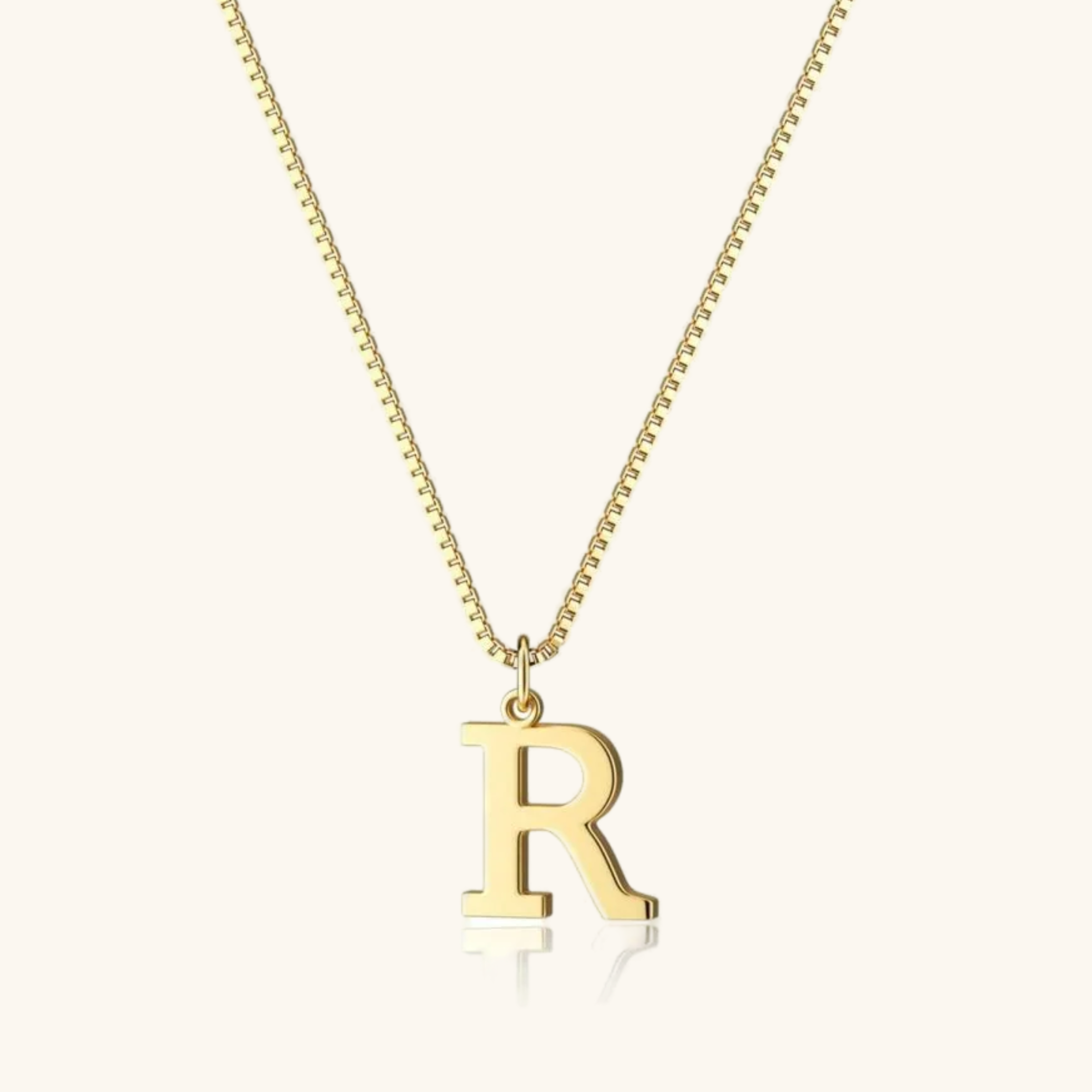 Gold Initial Necklace for Women – Hypoallergenic Stainless Steel with 14k Gold Plating, 16-Inch Chain