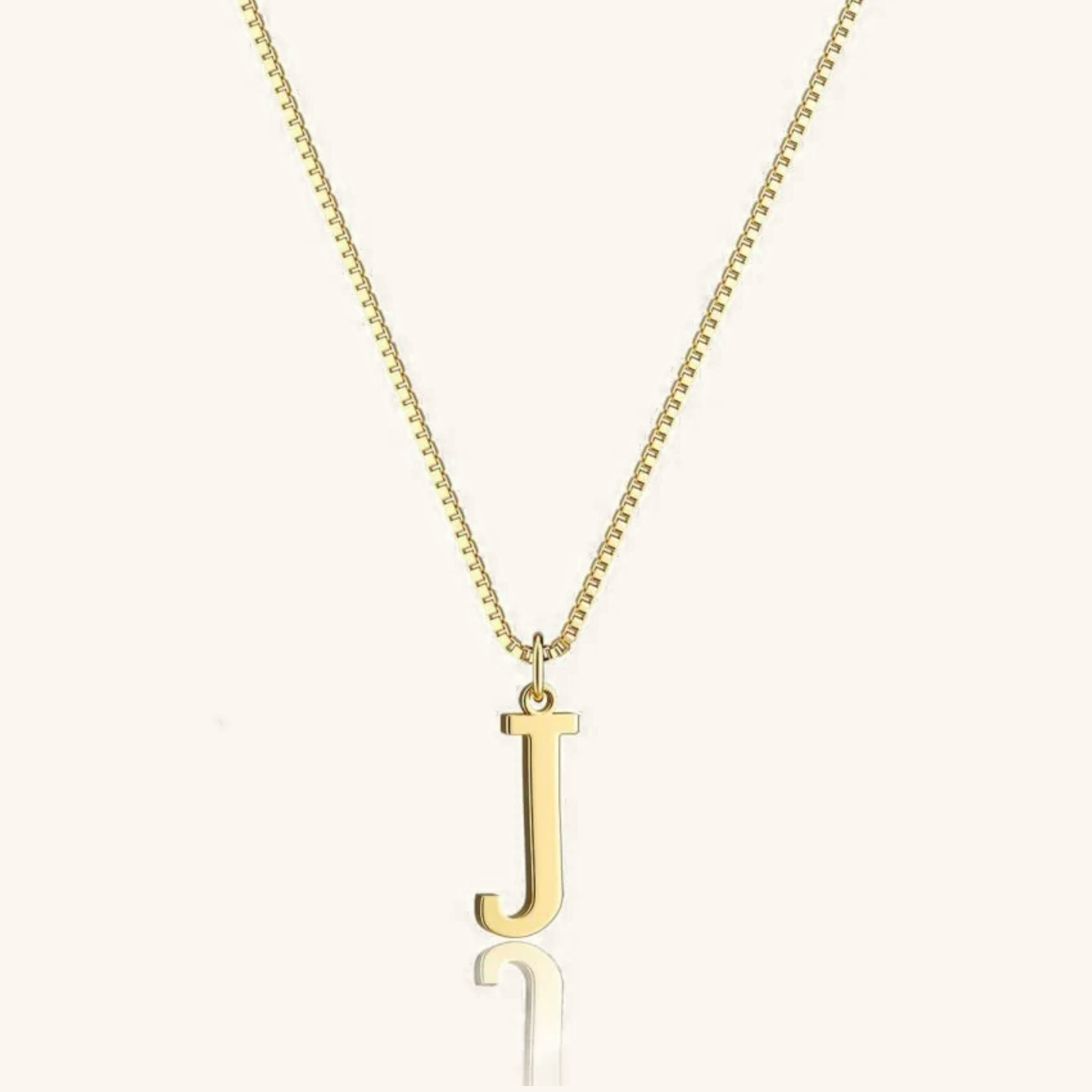 Gold Initial Necklace for Women – Hypoallergenic Stainless Steel with 14k Gold Plating, 16-Inch Chain