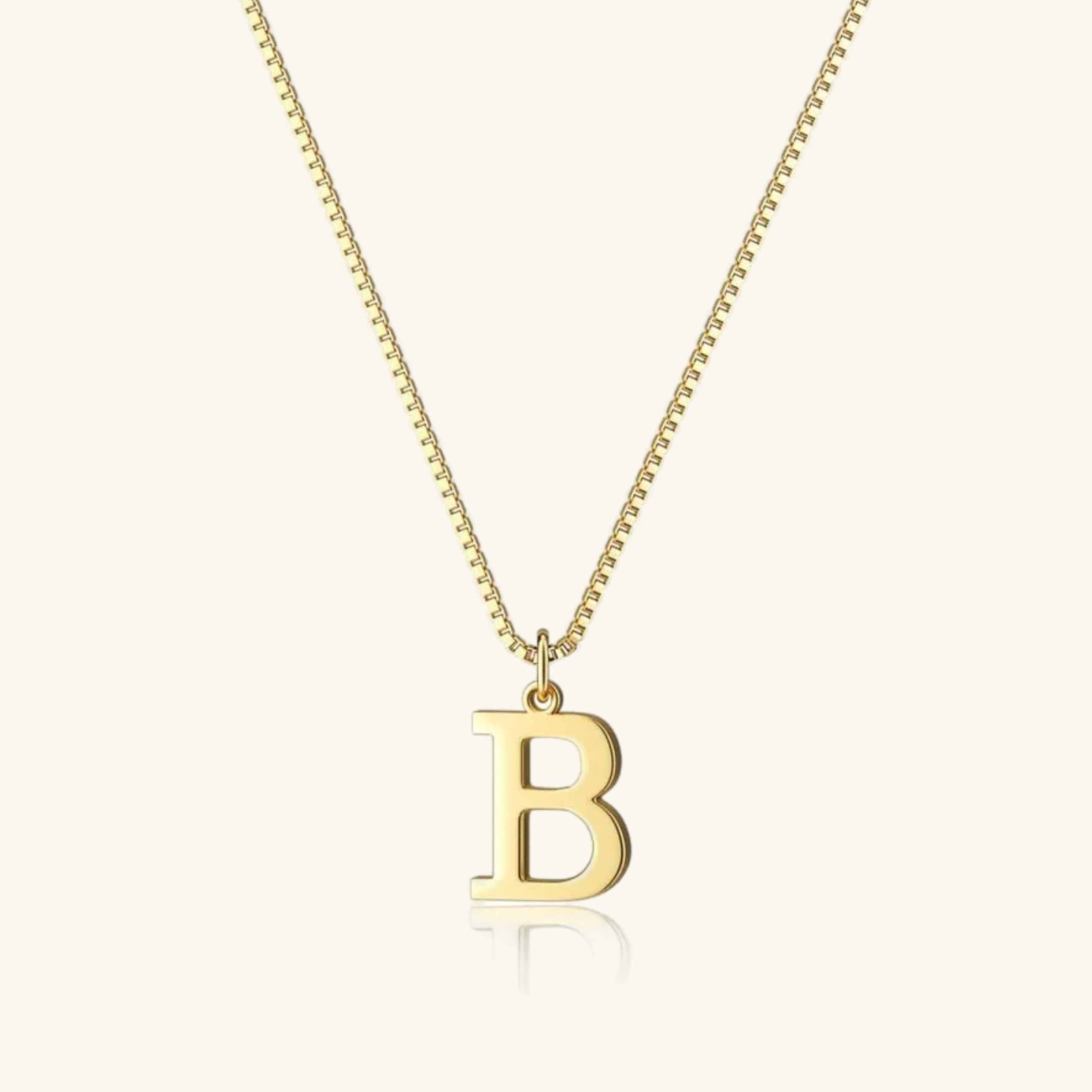 Gold Initial Necklace for Women – Hypoallergenic Stainless Steel with 14k Gold Plating, 16-Inch Chain