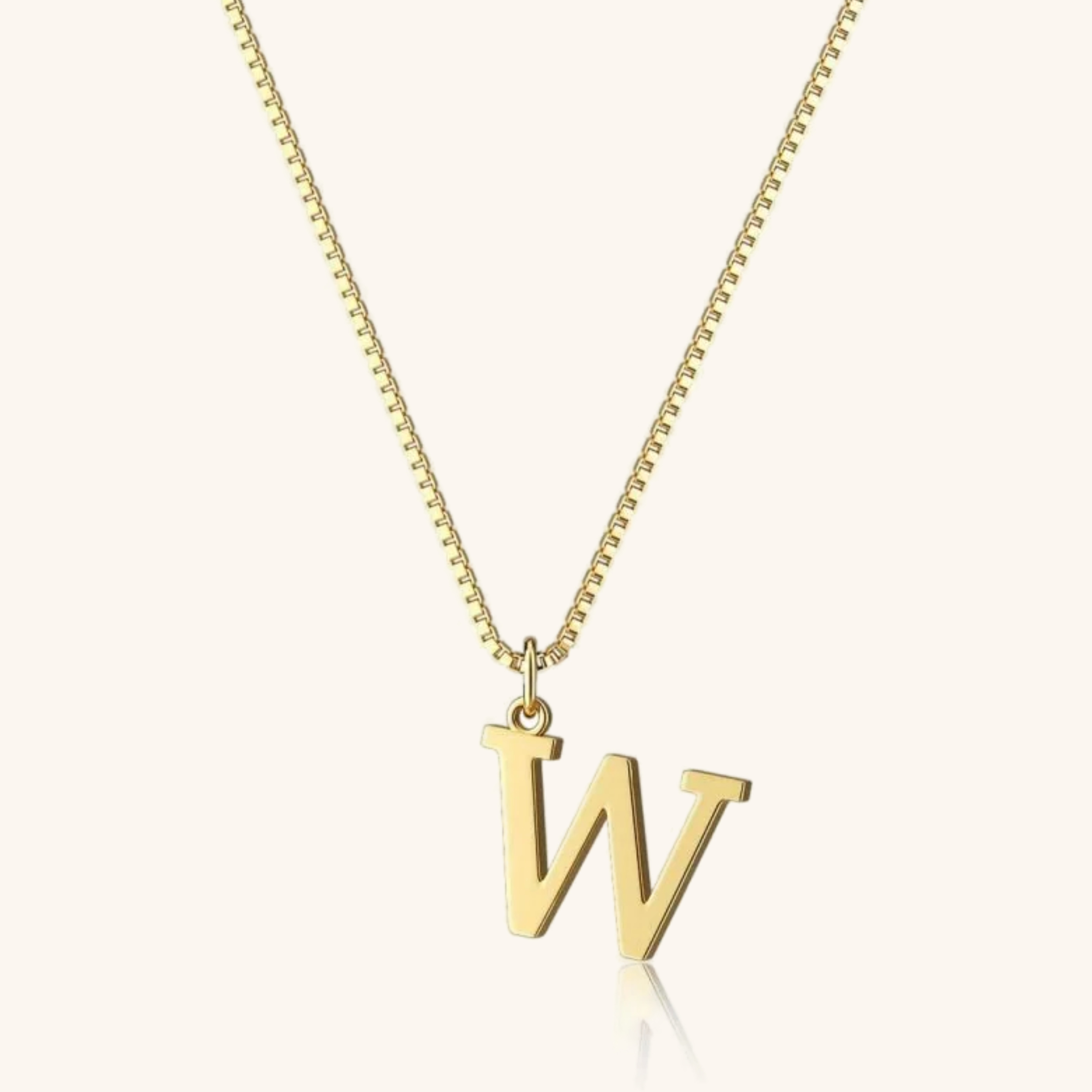 Gold Initial Necklace for Women – Hypoallergenic Stainless Steel with 14k Gold Plating, 16-Inch Chain