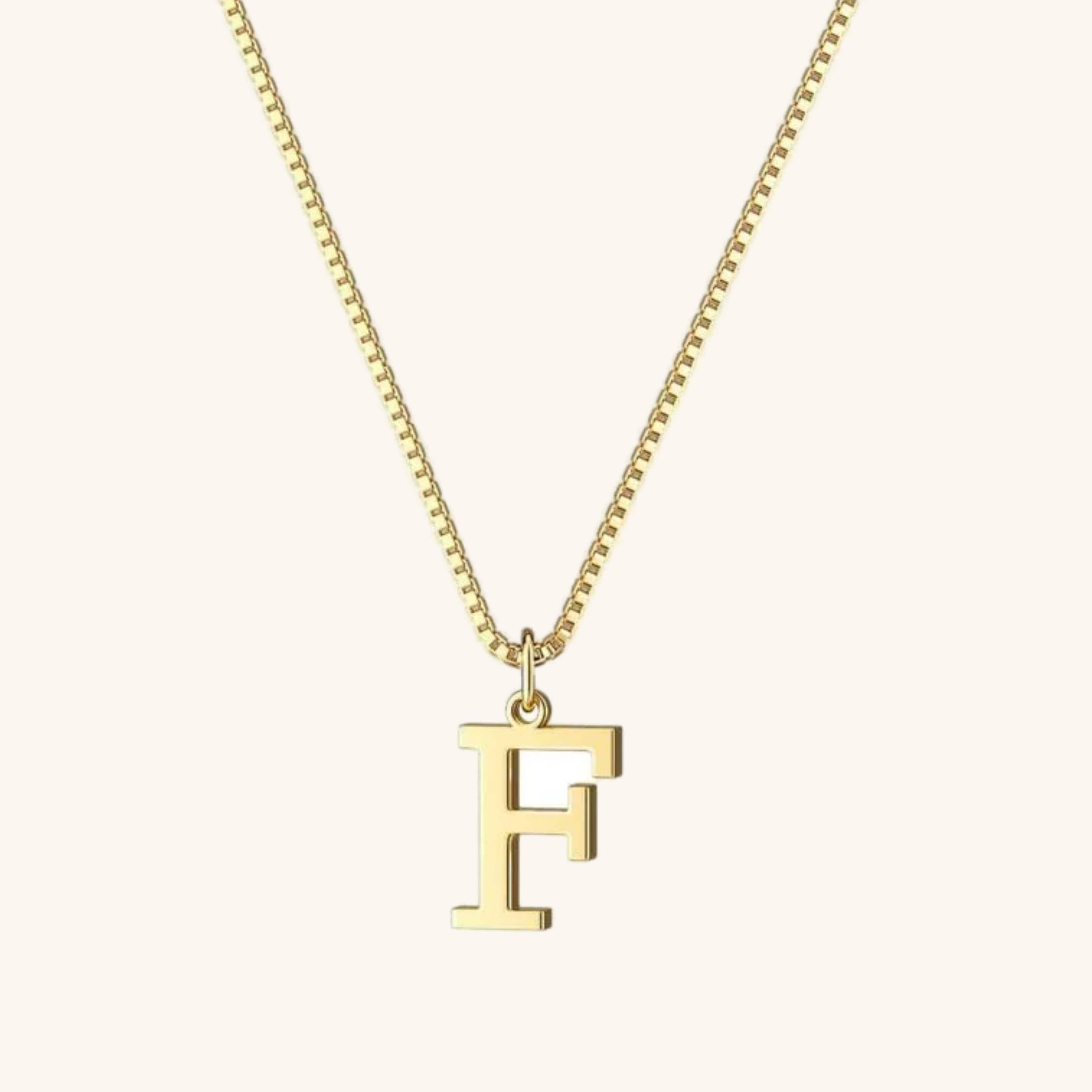Gold Initial Necklace for Women – Hypoallergenic Stainless Steel with 14k Gold Plating, 16-Inch Chain
