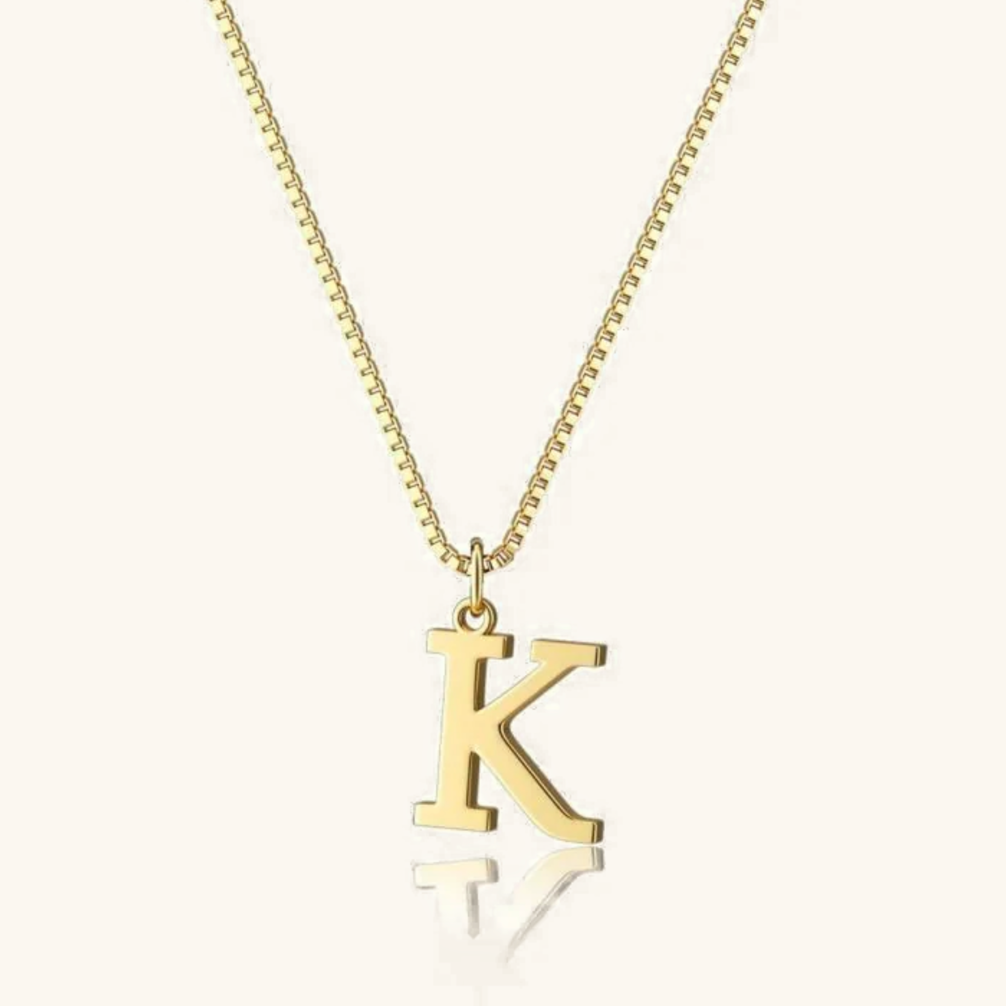Gold Initial Necklace for Women – Hypoallergenic Stainless Steel with 14k Gold Plating, 16-Inch Chain