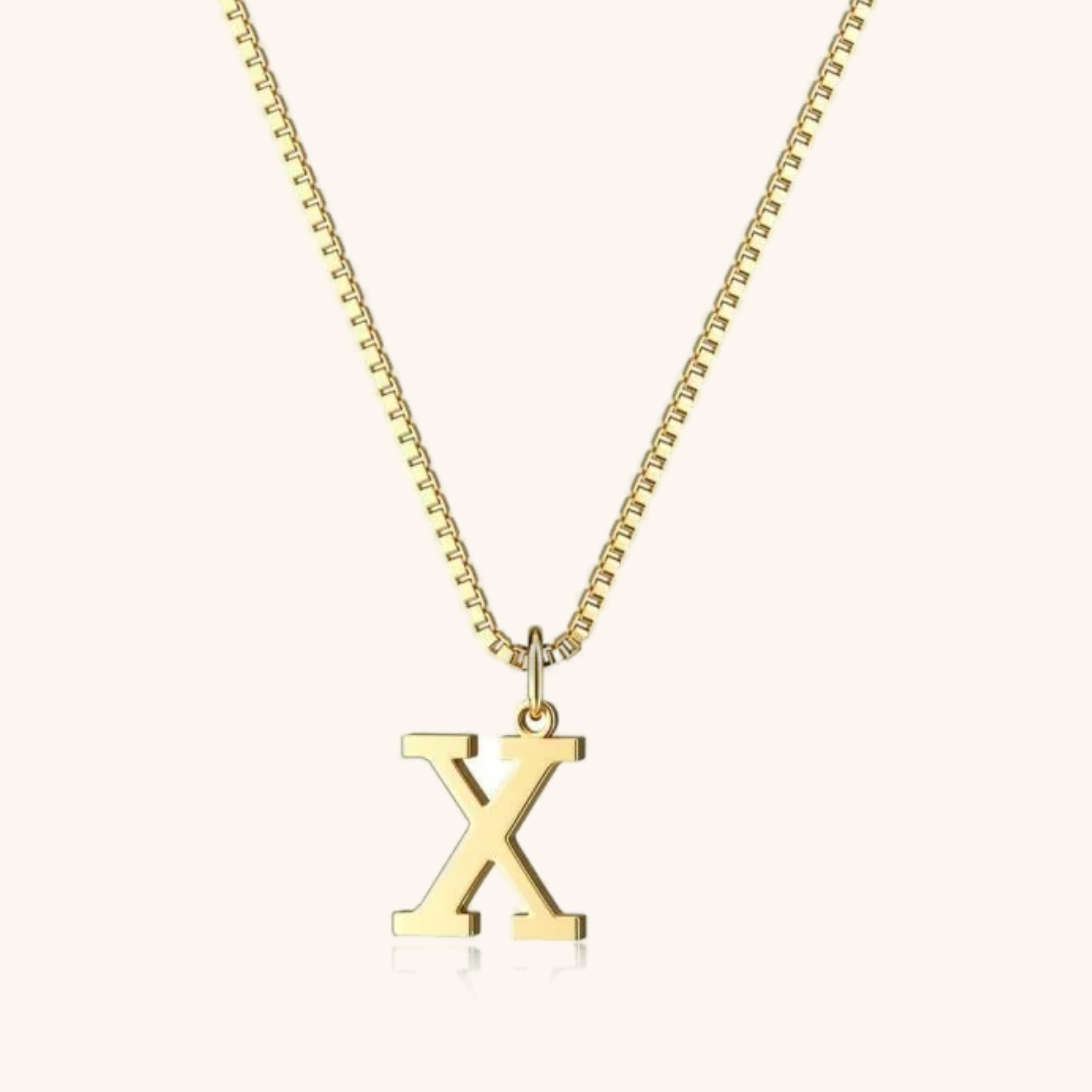 Gold Initial Necklace for Women – Hypoallergenic Stainless Steel with 14k Gold Plating, 16-Inch Chain