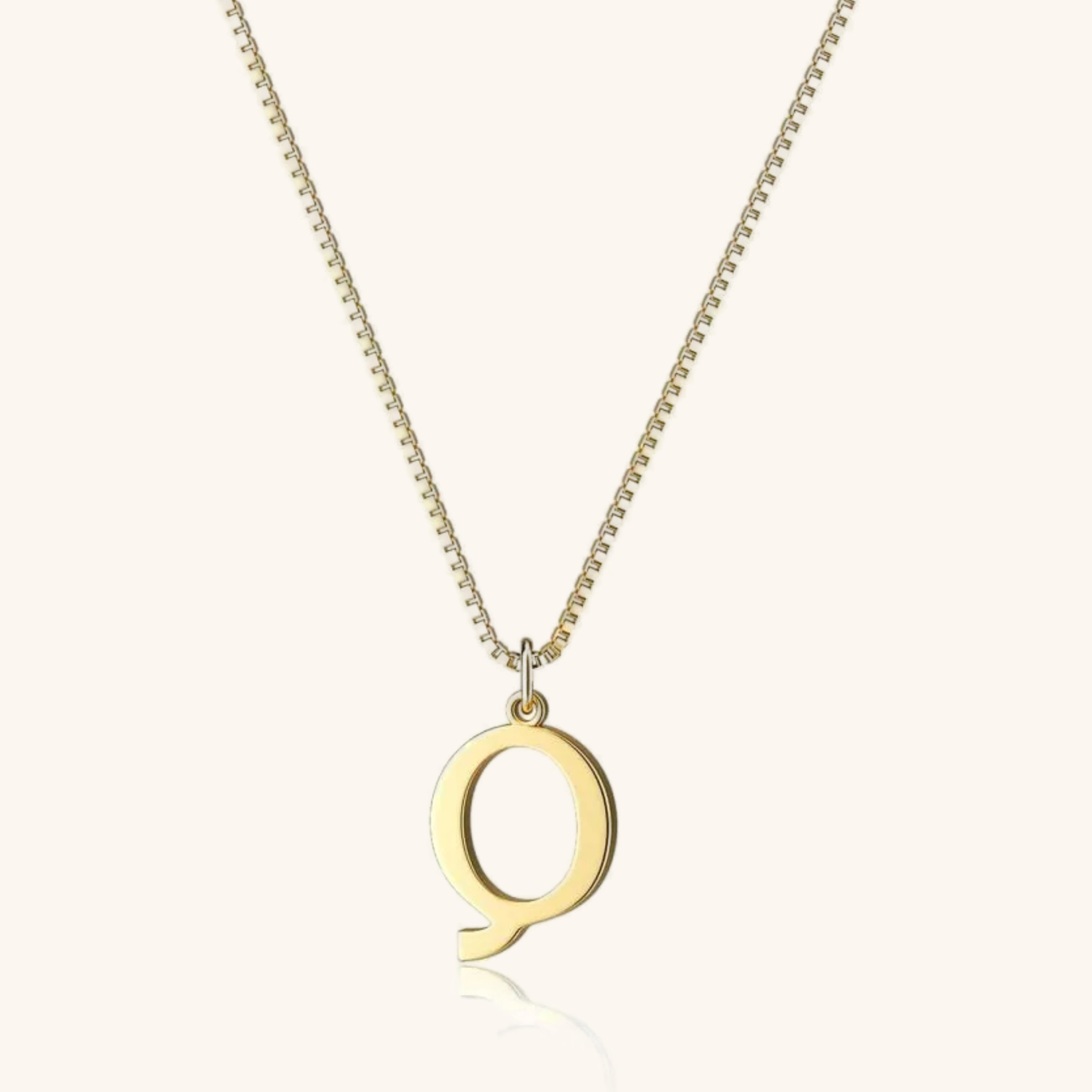 Gold Initial Necklace for Women – Hypoallergenic Stainless Steel with 14k Gold Plating, 16-Inch Chain