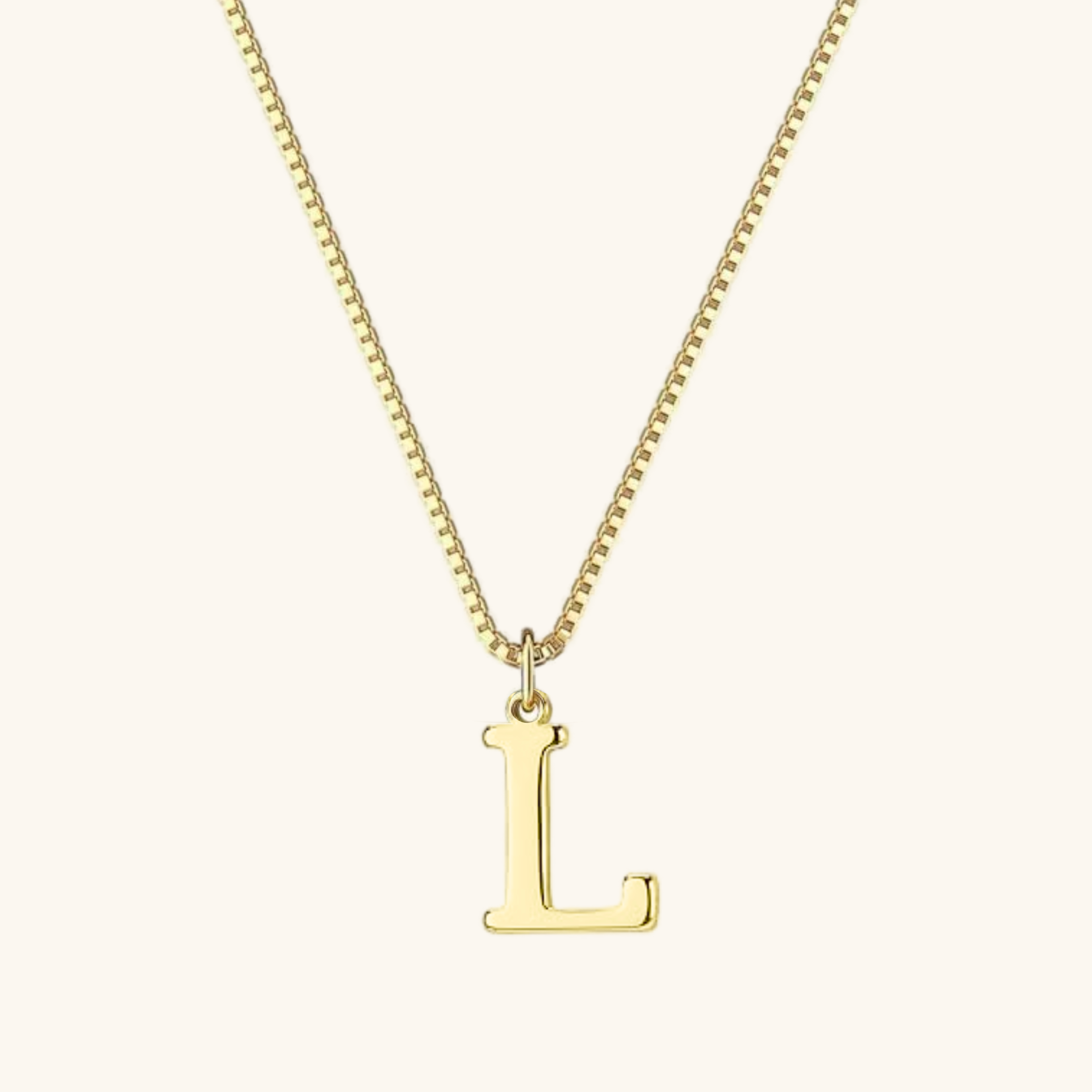Gold Initial Necklace for Women – Hypoallergenic Stainless Steel with 14k Gold Plating, 16-Inch Chain