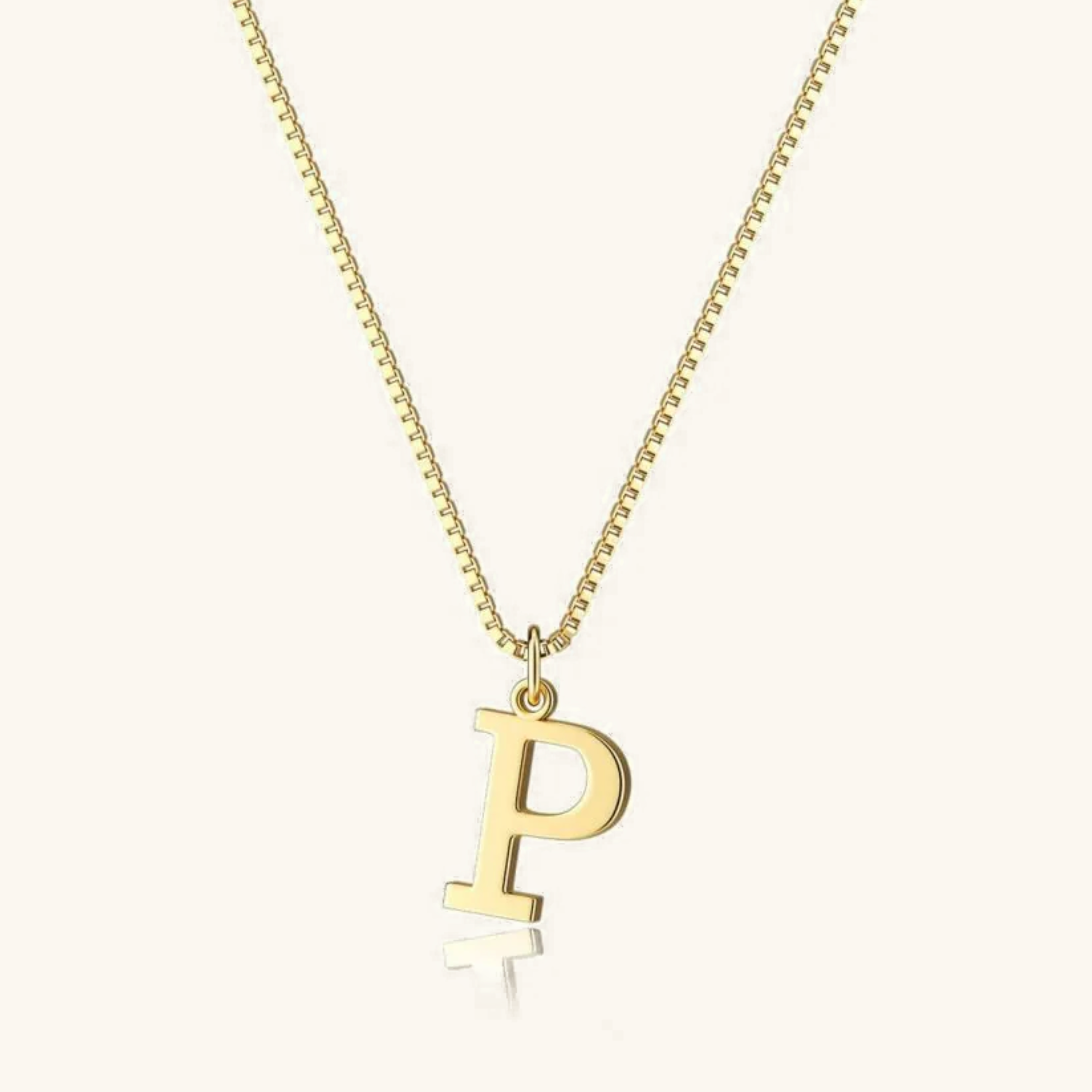 Gold Initial Necklace for Women – Hypoallergenic Stainless Steel with 14k Gold Plating, 16-Inch Chain